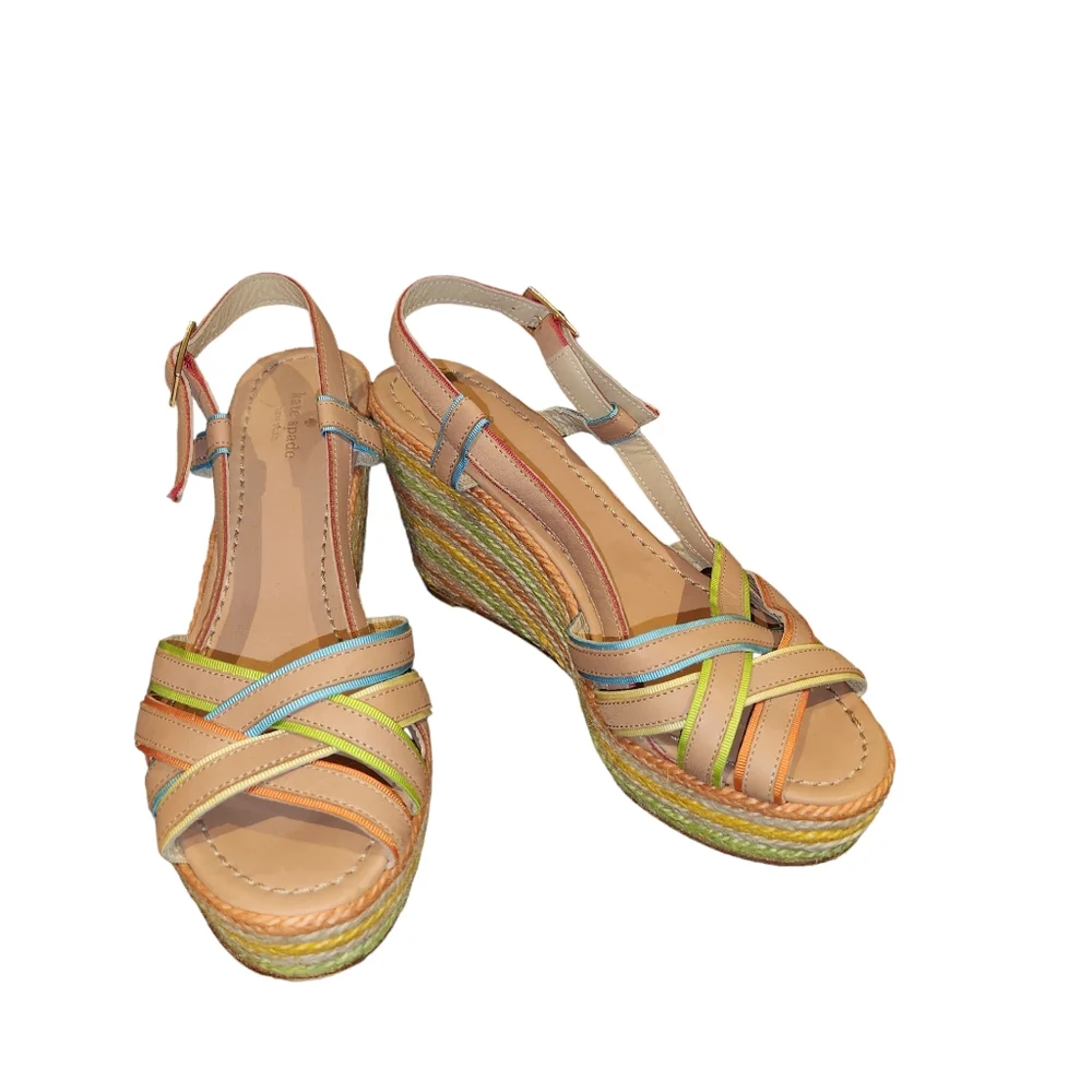 Kate spade espadrille platform colorful shoes made in Spain. - Picture 9 of 16